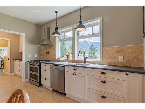 2346 Upper Glade Road, Glade, BC - Indoor Photo Showing Kitchen With Double Sink