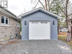 Newly built garage with concrete floor - 