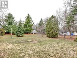 Large rear yard with mature trees - 