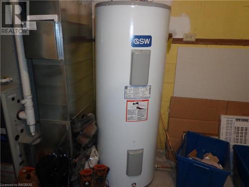 Electric Water Heater - 150 Cambridge Street, Paisley, ON - Indoor Photo Showing Basement
