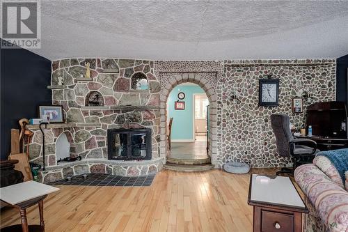 184 Finnwoods Road, Lively, ON - Indoor Photo Showing Living Room With Fireplace