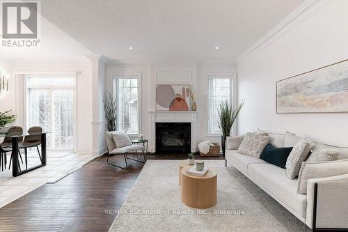 68 Millhouse Mews, Brampton, ON - Indoor Photo Showing Living Room With Fireplace