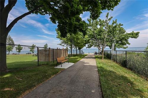 Summer view of walkway to lake - 301 Frances Avenue|Unit #203, Stoney Creek, ON - Outdoor