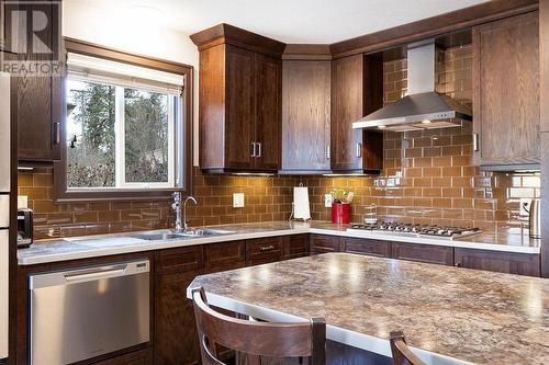 139 Salmon Arm Drive, Enderby, BC - Indoor Photo Showing Kitchen With Double Sink
