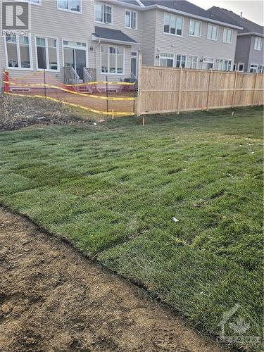 rear yard of actual property, has been sodded for a nice lawn next spring - 700 Pipit Lane, Ottawa, ON - Outdoor