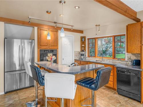4895 Prospect Lake Rd, Saanich, BC - Indoor Photo Showing Kitchen With Double Sink