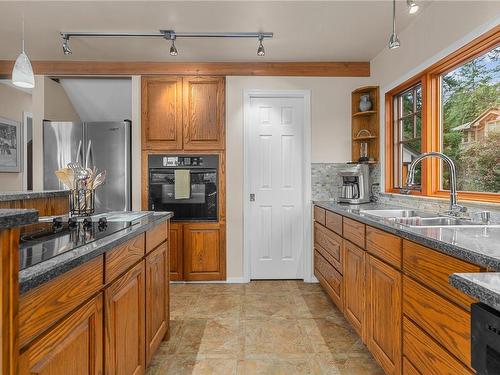 4895 Prospect Lake Rd, Saanich, BC - Indoor Photo Showing Kitchen With Double Sink