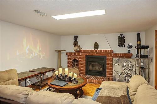 68 Montmorency Drive, Hamilton, ON - Indoor Photo Showing Living Room With Fireplace