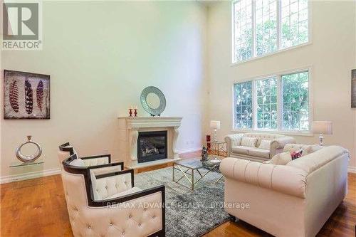 8 Shady Oaks Cres, Toronto, ON - Indoor Photo Showing Living Room With Fireplace