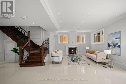 6 Harnish Cres, Toronto, ON - Indoor With Fireplace