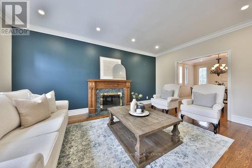 1391 Meadow Green Crt, Mississauga, ON - Indoor Photo Showing Living Room With Fireplace