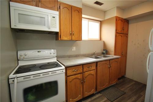 Eat in Kitch - Bsmt - 96 Gillin Road, Brantford, ON - Indoor Photo Showing Kitchen With Double Sink
