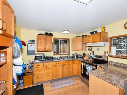 7361 Neva Rd, Lake Cowichan, BC - Indoor Photo Showing Kitchen With Double Sink