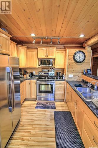 3090 Birch Street, Marean Lake, SK - Indoor Photo Showing Kitchen With Double Sink