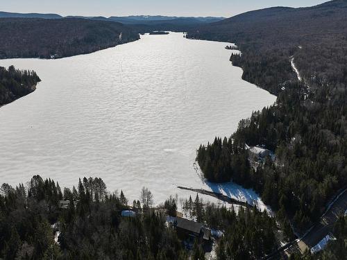 Aerial photo - 18 Ch. Du Lac-Baribeau N., Saint-Donat, QC - Outdoor With Body Of Water With View