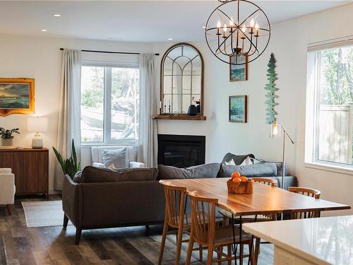 770 Rainforest Dr, Ucluelet, BC - Indoor Photo Showing Dining Room With Fireplace