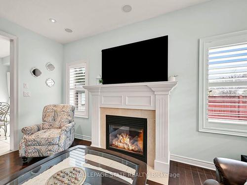 2 Hewitt Dr, Grimsby, ON - Indoor Photo Showing Living Room With Fireplace