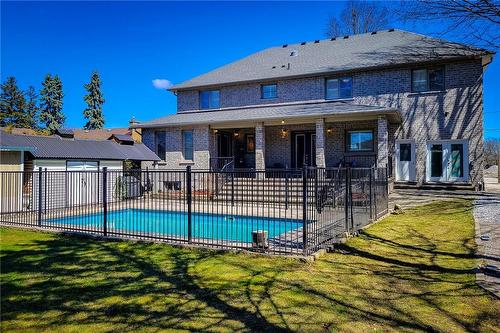 17 Miller Drive, Ancaster, ON - Outdoor With In Ground Pool With Deck Patio Veranda