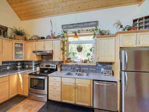 1124 Fish Lake Road, Summerland, BC - Indoor Photo Showing Kitchen With Double Sink