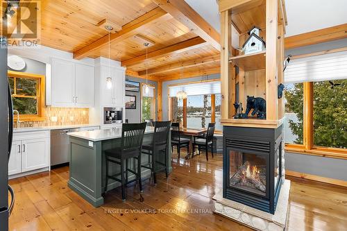 54 William Street, Northern Bruce Peninsula, ON - Indoor Photo Showing Other Room With Fireplace