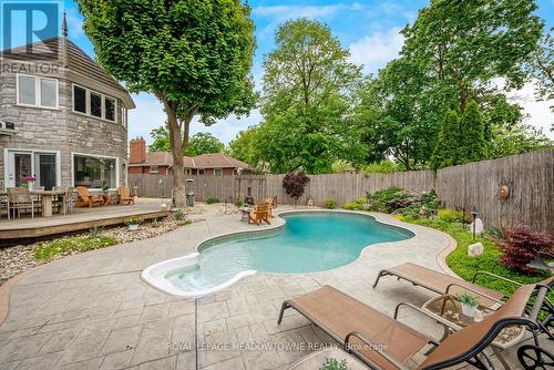 18 Church Street, Halton Hills, ON - Outdoor With In Ground Pool With Deck Patio Veranda With Backyard
