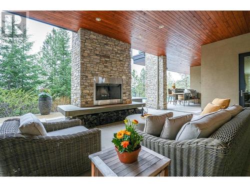 109 Flagstone Rise, Naramata, BC - Outdoor With Fireplace With Deck Patio Veranda With Exterior