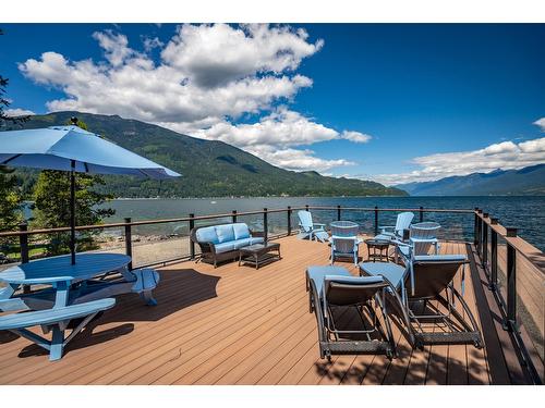 285 Kootenay Lake Road, Procter, BC - Outdoor With Body Of Water With Deck Patio Veranda With View