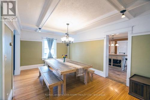 128 Creswell Dr, Quinte West, ON - Indoor Photo Showing Dining Room With Fireplace