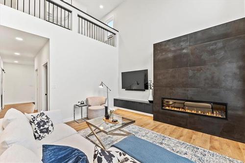 34 Firestone Drive, Winnipeg, MB - Indoor Photo Showing Living Room With Fireplace