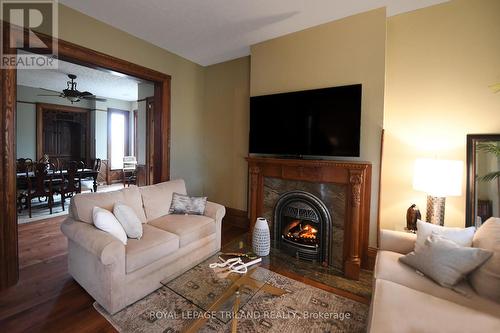 11428 Sunset Road, Southwold, ON - Indoor Photo Showing Living Room With Fireplace