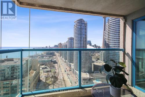 #2411 -77 Harbour Sq, Toronto, ON -  With Body Of Water With Balcony