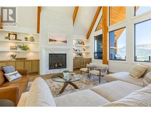 241 Twin Lakes Road, Enderby, BC - Indoor Photo Showing Living Room With Fireplace