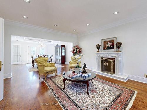 27 Sir Williams Lane, Toronto, ON - Indoor Photo Showing Living Room With Fireplace