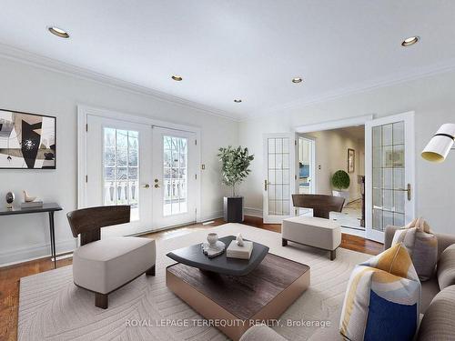 27 Sir Williams Lane, Toronto, ON - Indoor Photo Showing Living Room With Fireplace