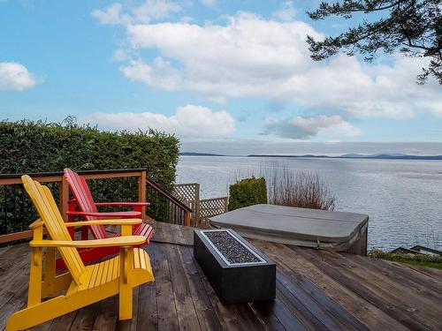 4935 Cordova Bay Rd, Saanich, BC - Outdoor With Body Of Water With Deck Patio Veranda With View