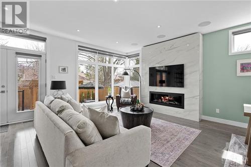 623 Westview Avenue Unit#B, Ottawa, ON - Indoor Photo Showing Living Room With Fireplace
