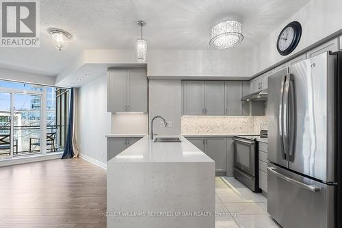 #409 -2121 Lake Shore Blvd W, Toronto, ON - Indoor Photo Showing Kitchen With Stainless Steel Kitchen With Double Sink With Upgraded Kitchen