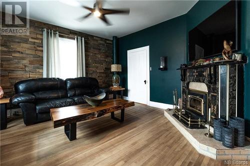13 Fort Road, Perth-Andover, NB - Indoor Photo Showing Living Room With Fireplace