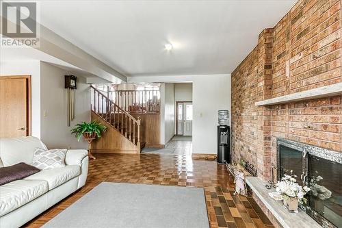 1871 Southview Drive, Sudbury, ON - Indoor Photo Showing Living Room With Fireplace