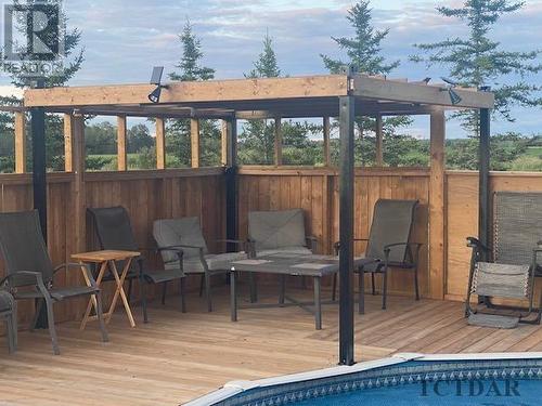 2360 Jaguar Dr, Timmins, ON - Outdoor With Above Ground Pool With Deck Patio Veranda