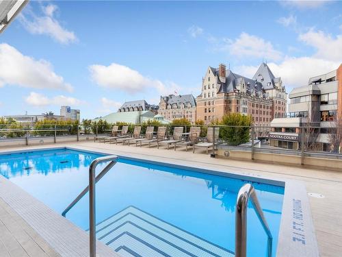1506-707 Courtney St, Victoria, BC - Outdoor With In Ground Pool