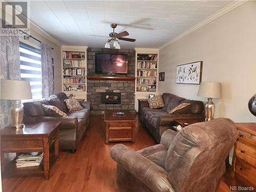 159 High Street, Grand Falls, NB - Indoor Photo Showing Living Room With Fireplace