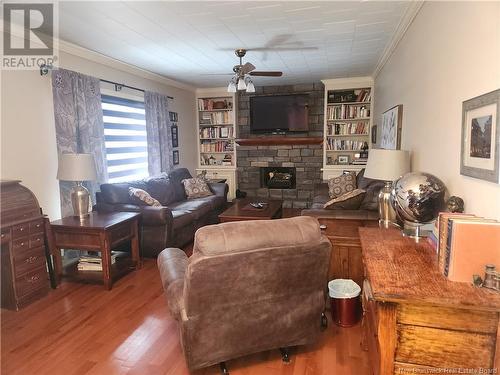 159 High Street, Grand Falls, NB - Indoor Photo Showing Living Room With Fireplace