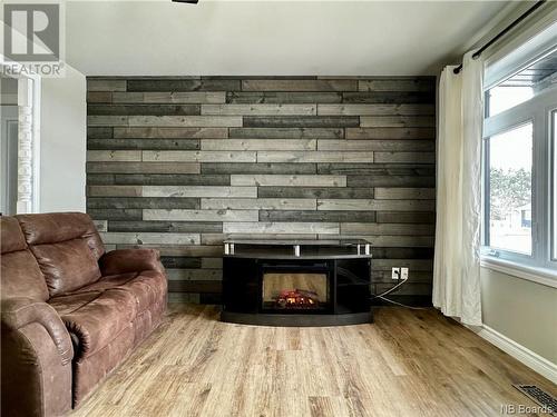 6 Violette Street, Saint-Quentin, NB - Indoor Photo Showing Living Room With Fireplace