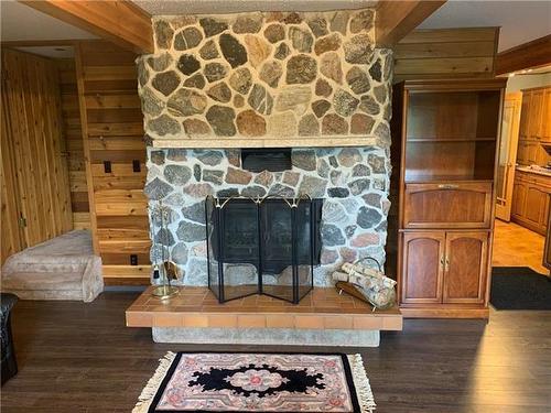 50 Lakeview Road, Pelican Lake, MB - Indoor With Fireplace