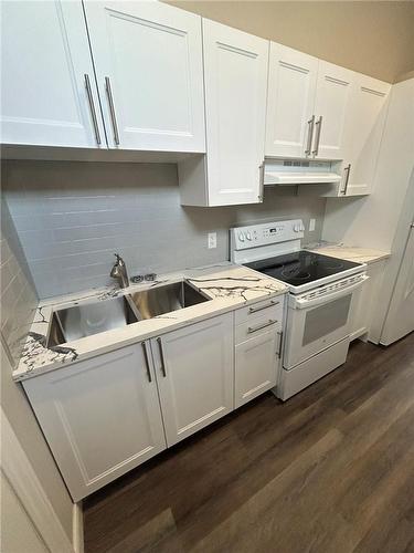 7 Mary Street|Unit #303, Hamilton, ON - Indoor Photo Showing Kitchen With Double Sink