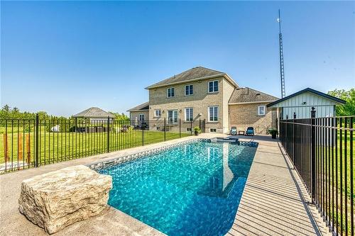 345 Concession 4 Lane, Caledonia, ON - Outdoor With In Ground Pool With Deck Patio Veranda