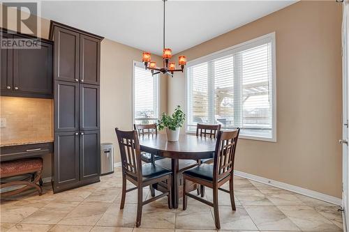 Enjoy the breakfast area just off the kitchen - 111 Antler Court, Almonte, ON - Indoor Photo Showing Dining Room