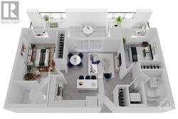 Virtually Staged Floor Plan Rendering - 