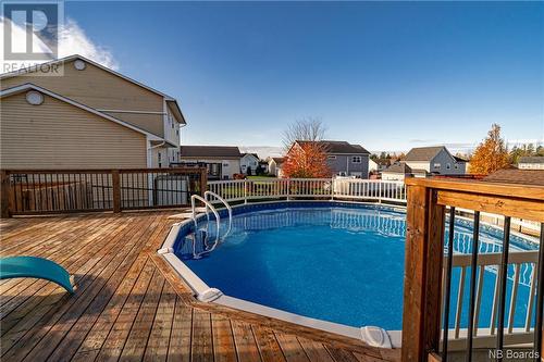 80 Dawson Drive, Oromocto, NB - Outdoor With Above Ground Pool With Deck Patio Veranda With Exterior